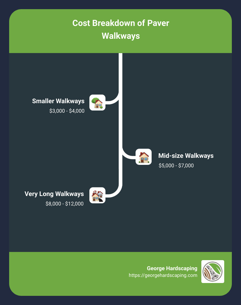 Cost Breakdown of Paver Walkways - how much does a paver walkway cost infographic infographic-line-3-steps