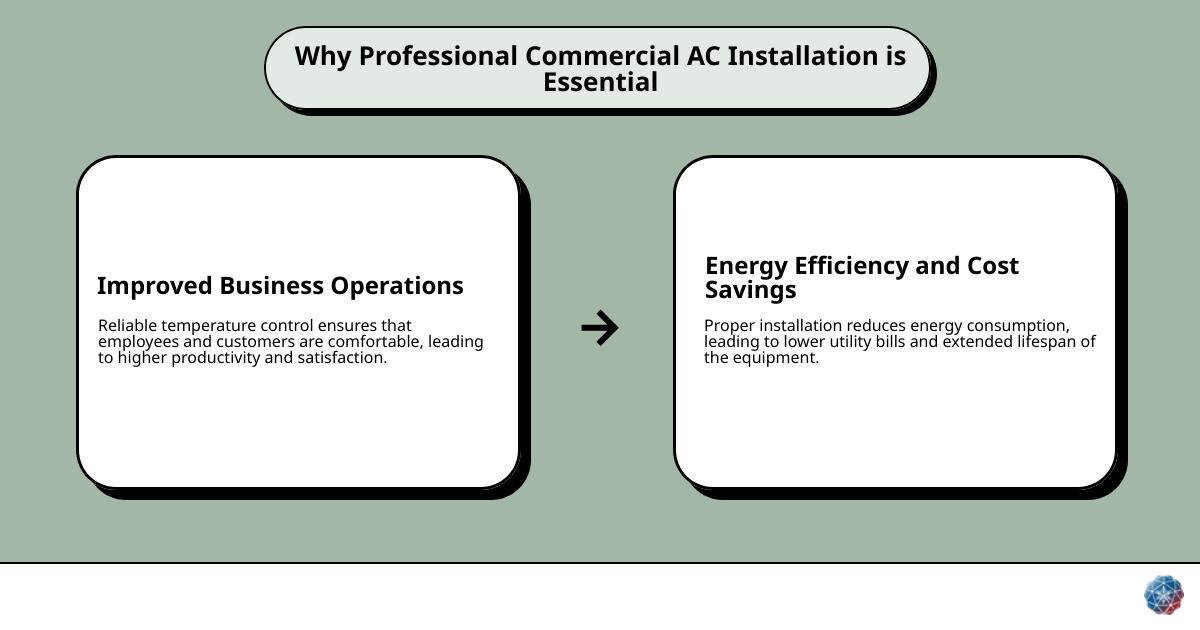 Commercial AC Installation Process - commercial ac installation tampa infographic cause_effect_text