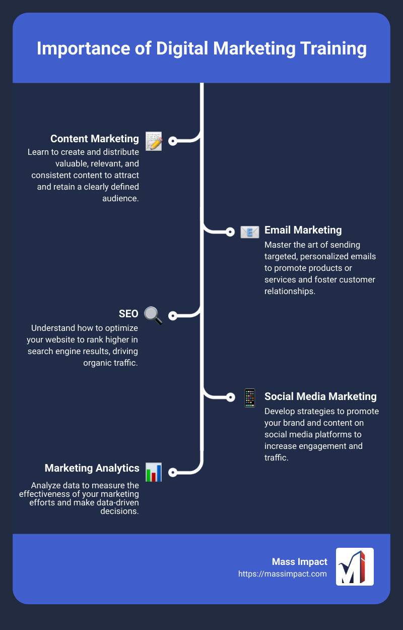 Infographic on Digital Marketing Training Benefits - digital marketing training infographic infographic-line-5-steps