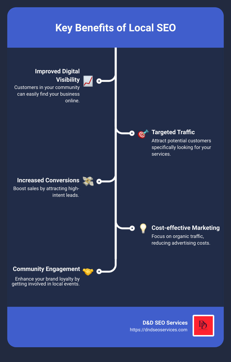 Key benefits of local SEO infographic - local seo services infographic infographic-line-5-steps Key benefits of local SEO infographic - local seo services infographic infographic-line-5-steps