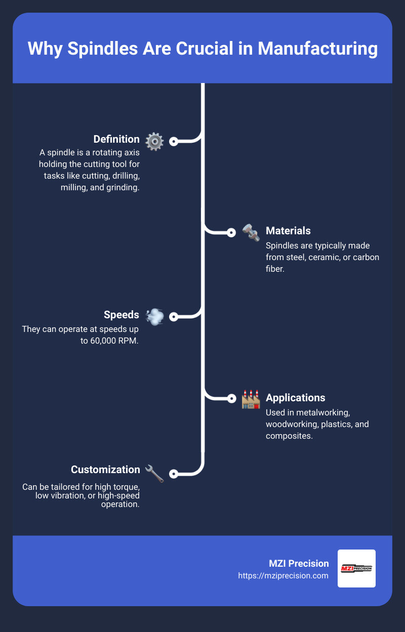 types of spindles infographic - spindle infographic infographic-line-5-steps