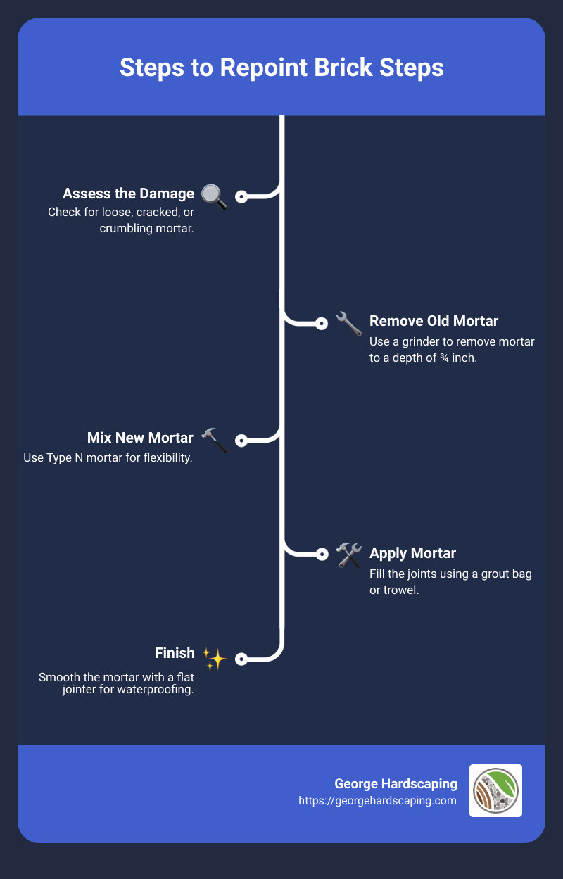 Steps to Repoint Brick Steps Infographic - how to repoint brick steps infographic infographic-line-5-steps