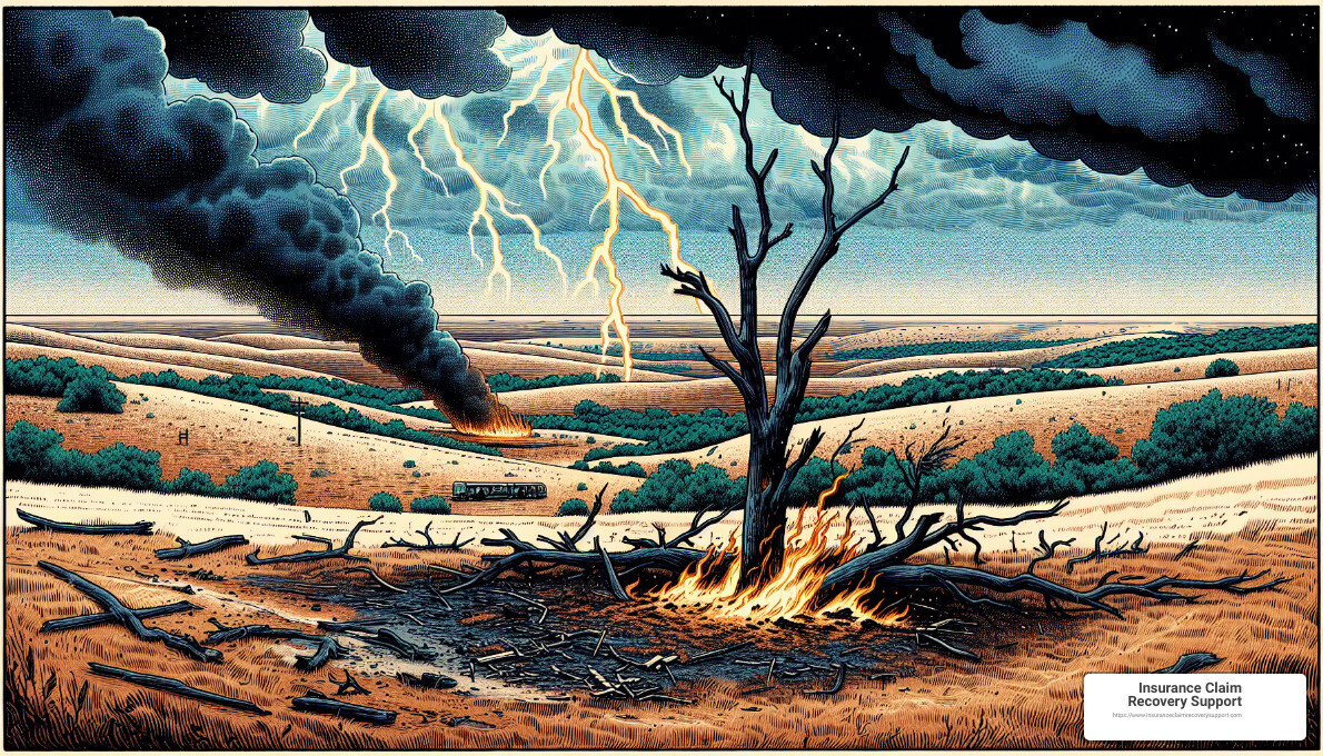 fulgurite - ground after lightning strike