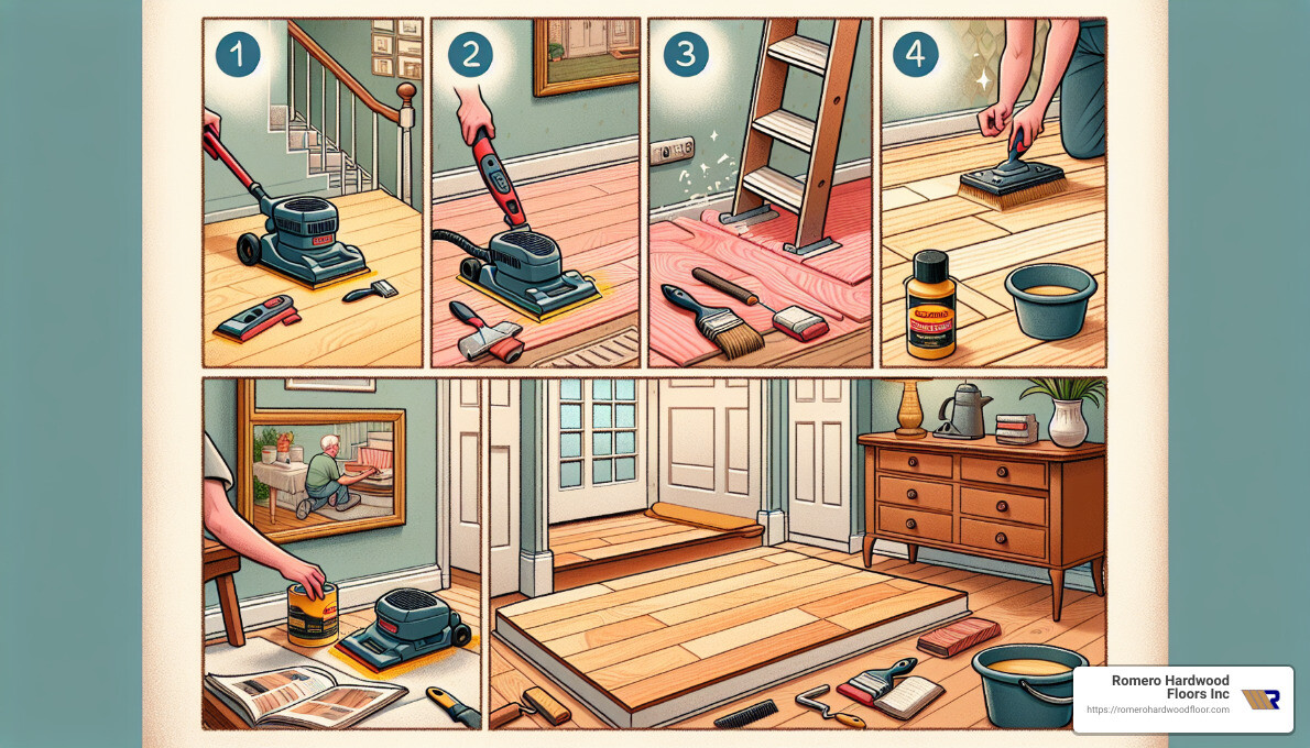 floor buffer with screening pad - Hardwood Floor Refinishing