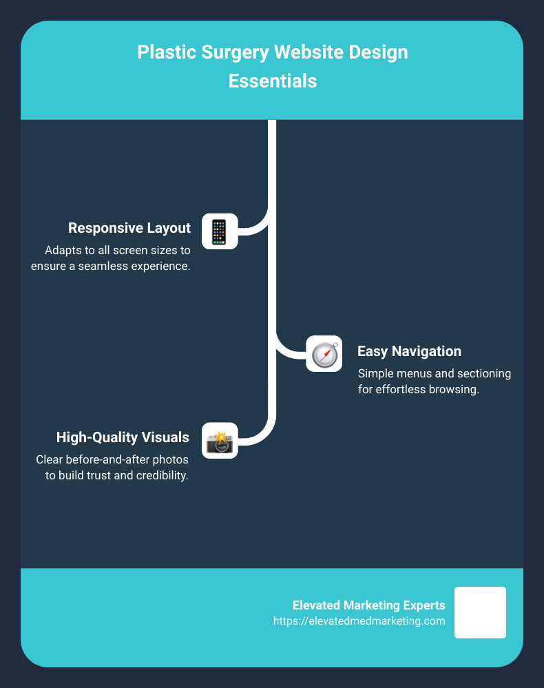 Key Elements for First Impressions and Trust in Plastic Surgery Websites - plastic surgery website design inspiration infographic infographic-line-3-steps Key Elements for First Impressions and Trust in Plastic Surgery Websites - plastic surgery website design inspiration infographic infographic-line-3-steps