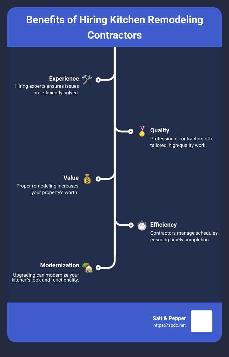 Kitchen Remodeling Process Infographic - kitchen remodeling contractors infographic infographic-line-5-steps
