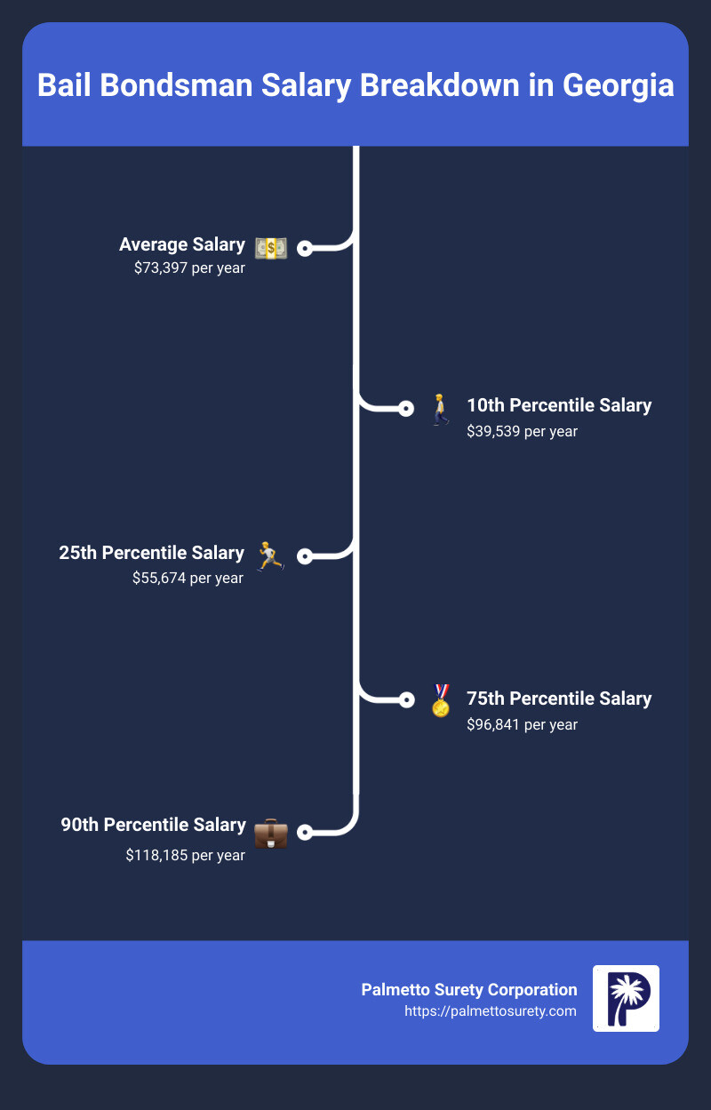 Payday insights: understanding bail bondsman salaries in georgia 1 Bail bondsman salary breakdown - bail bondsman salary georgia infographic infographic-line-5-steps