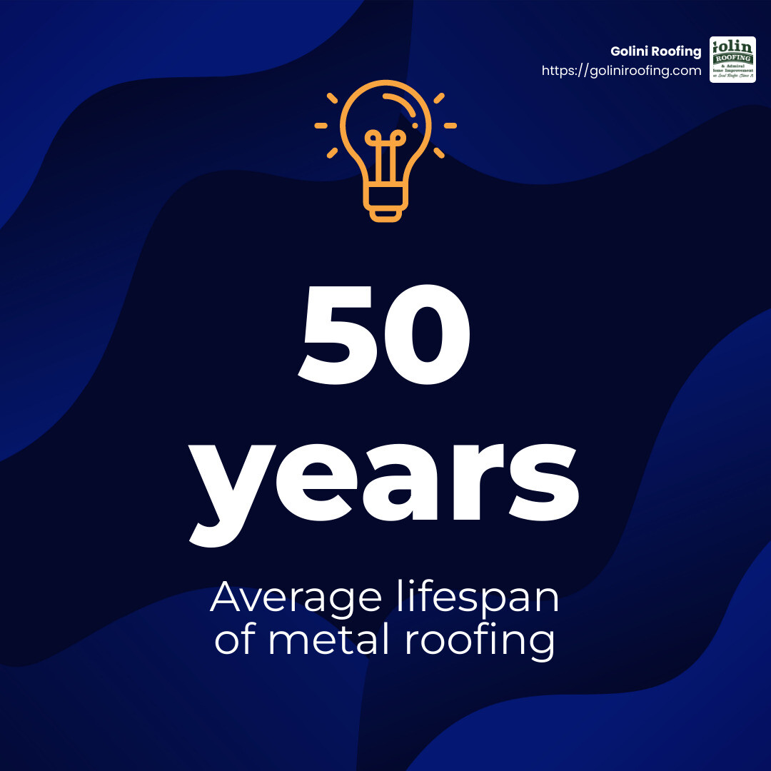 Metal roofs are durable and energy-efficient, making them a long-term investment. - new roof infographic simple-stat-lightbulb