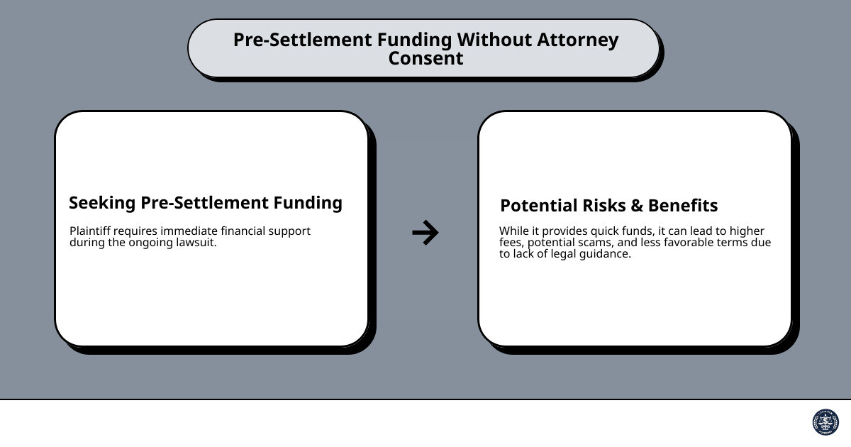 Understanding Pre-Settlement Funding - pre settlement funding without my attorney consent infographic cause_effect_text