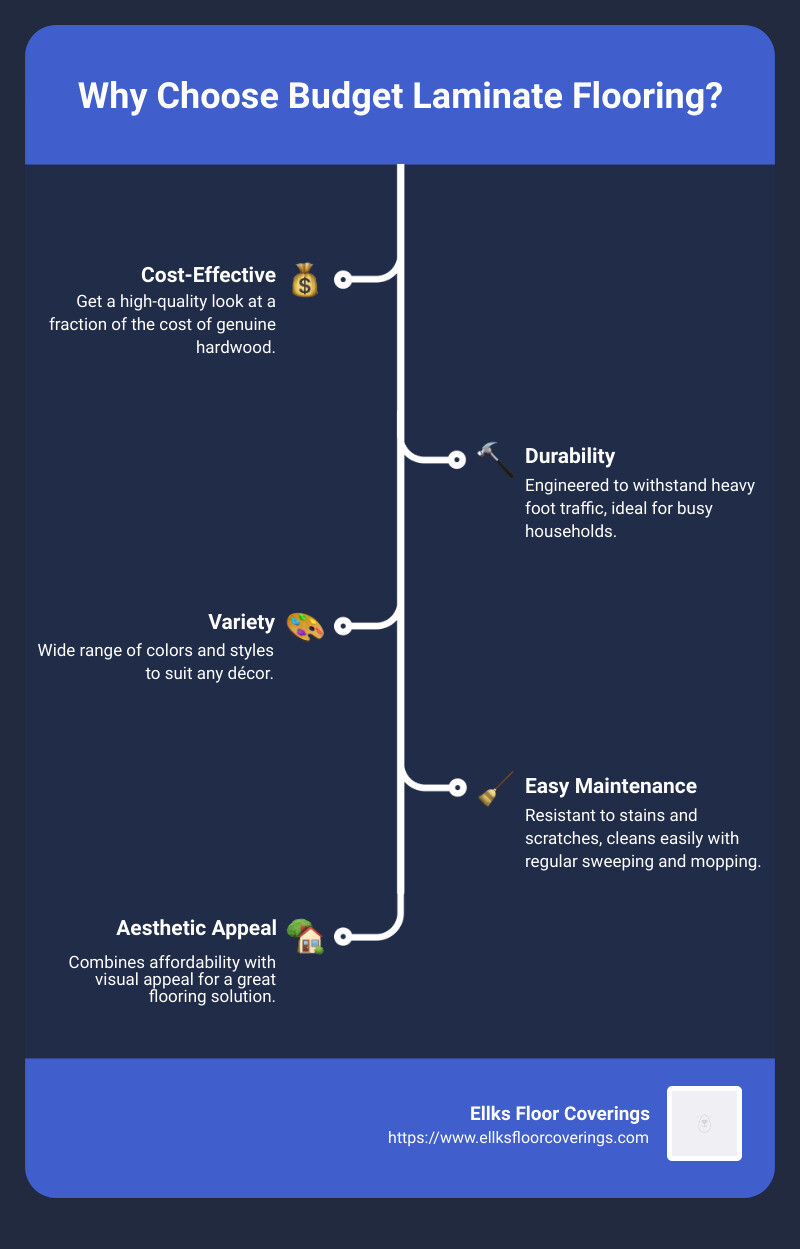 Benefits of Budget Laminate Flooring - budget laminate flooring infographic infographic-line-5-steps
