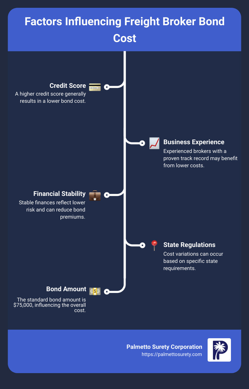 Understanding freight broker bond costs: a comprehensive breakdown 1 Freight broker bond cost comparison chart - freight broker bond cost infographic infographic-line-5-steps