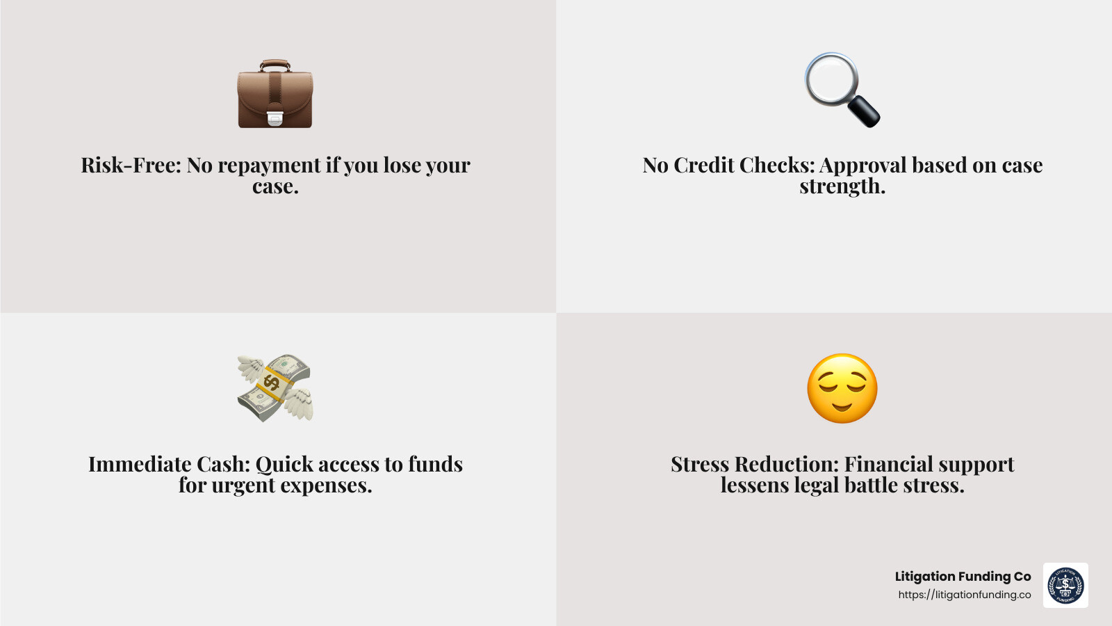 Immediate Financial Relief - bicycle accident lawsuit pre settlement funding loan infographic 4_facts_emoji_grey