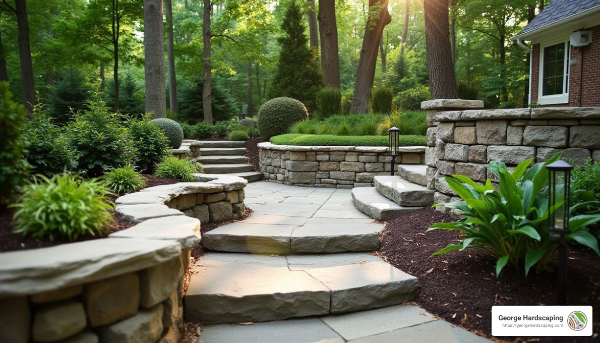 George Hardscaping - Transform Your Outdoor Space - stairs and walkways