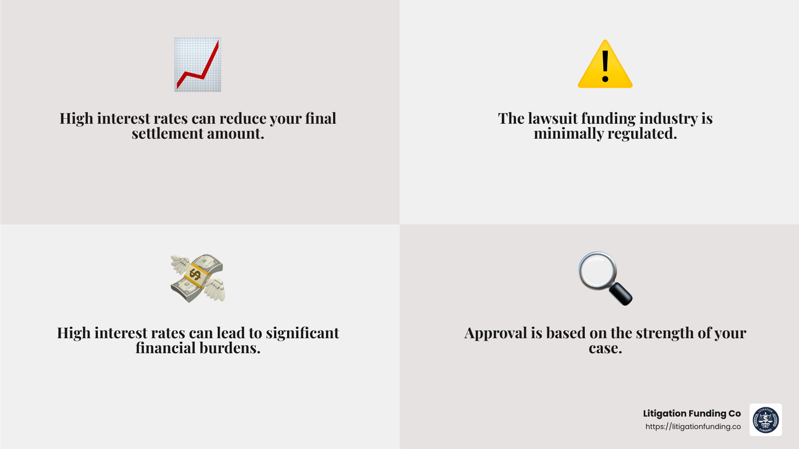 High Interest Rates - class action lawsuit cash advance infographic 4_facts_emoji_grey