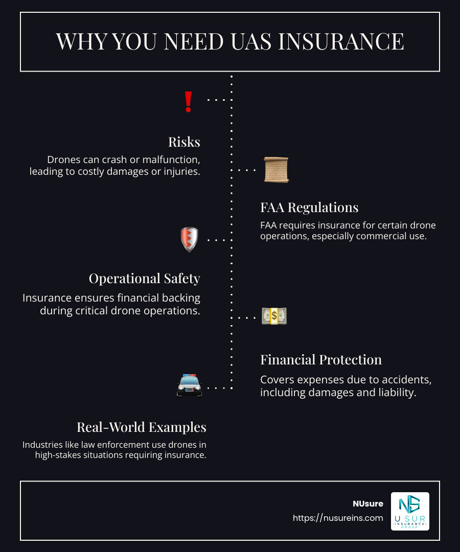 Financial Protection - uas insurance infographic infographic-line-5-steps-dark