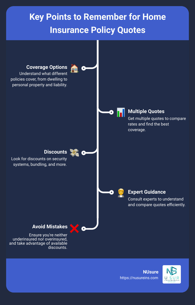 infographic about home insurance quotes - home insurance policy quotes infographic infographic-line-5-steps