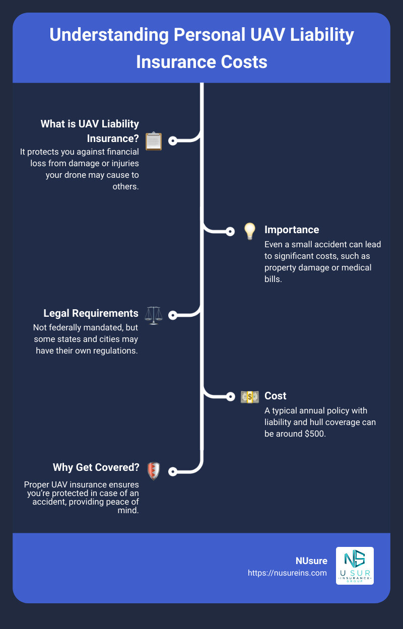 Understanding personal UAV liability insurance costs - personal uav liability insurance infographic infographic-line-5-steps