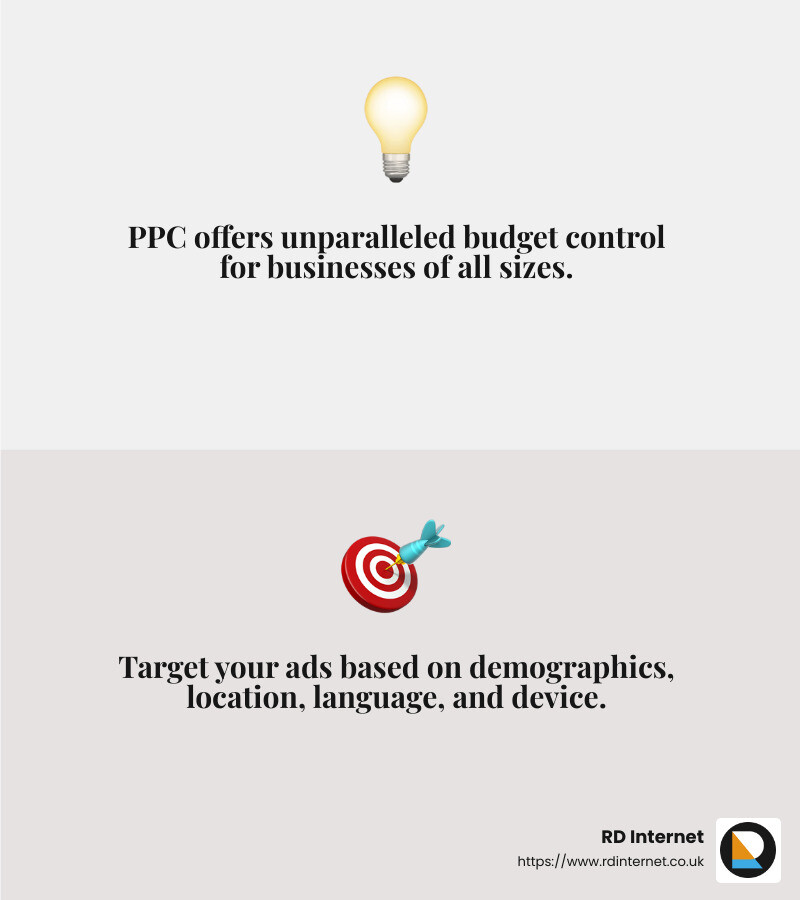 PPC Benefits Infographic - what are the benefits of using pay-per-click advertising infographic 2_facts_emoji_grey