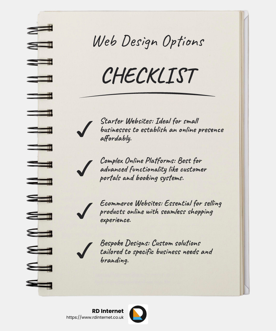 Responsive Design Ensures Great User Experience on All Devices - web design barry wales infographic checklist-notebook