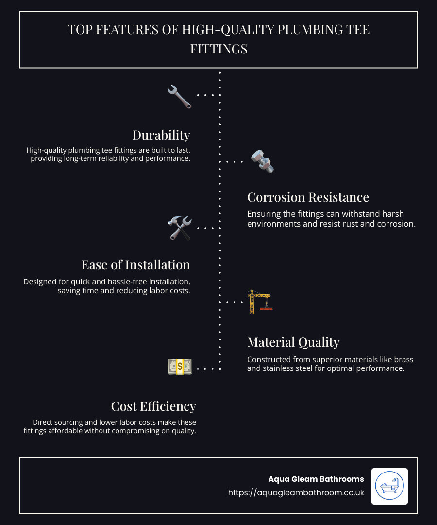 Infographic on Top High-Quality Plumbing Tee Fitting Features - high quality plumbing tee fitting factories infographic infographic-line-5-steps-dark Infographic on Top High-Quality Plumbing Tee Fitting Features - high quality plumbing tee fitting factories infographic infographic-line-5-steps-dark