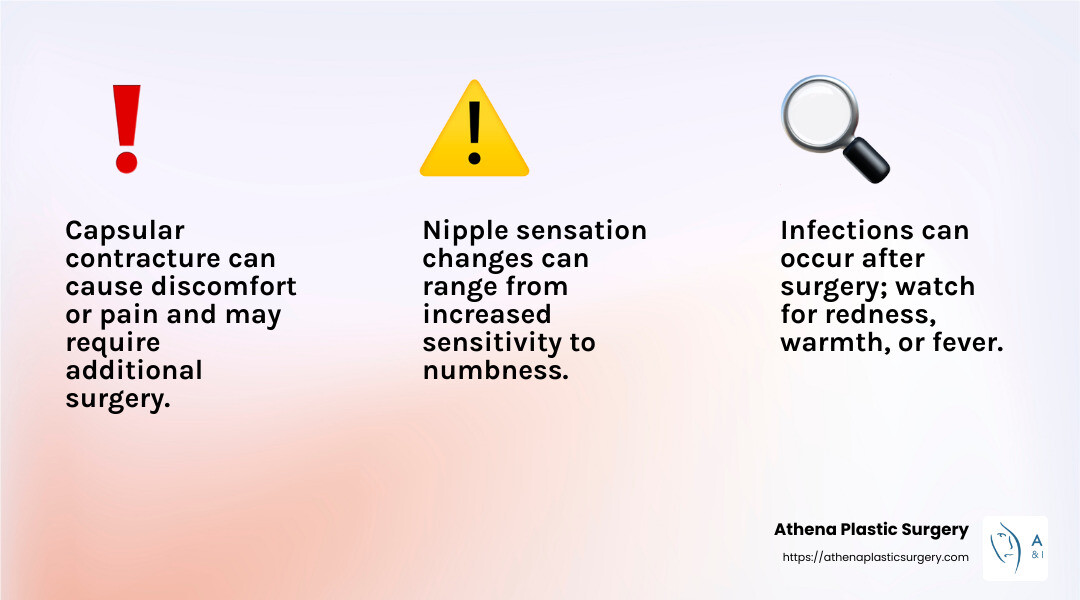 Implant Leakage and Rupture - big breast surgery infographic 3_facts_emoji_light-gradient
