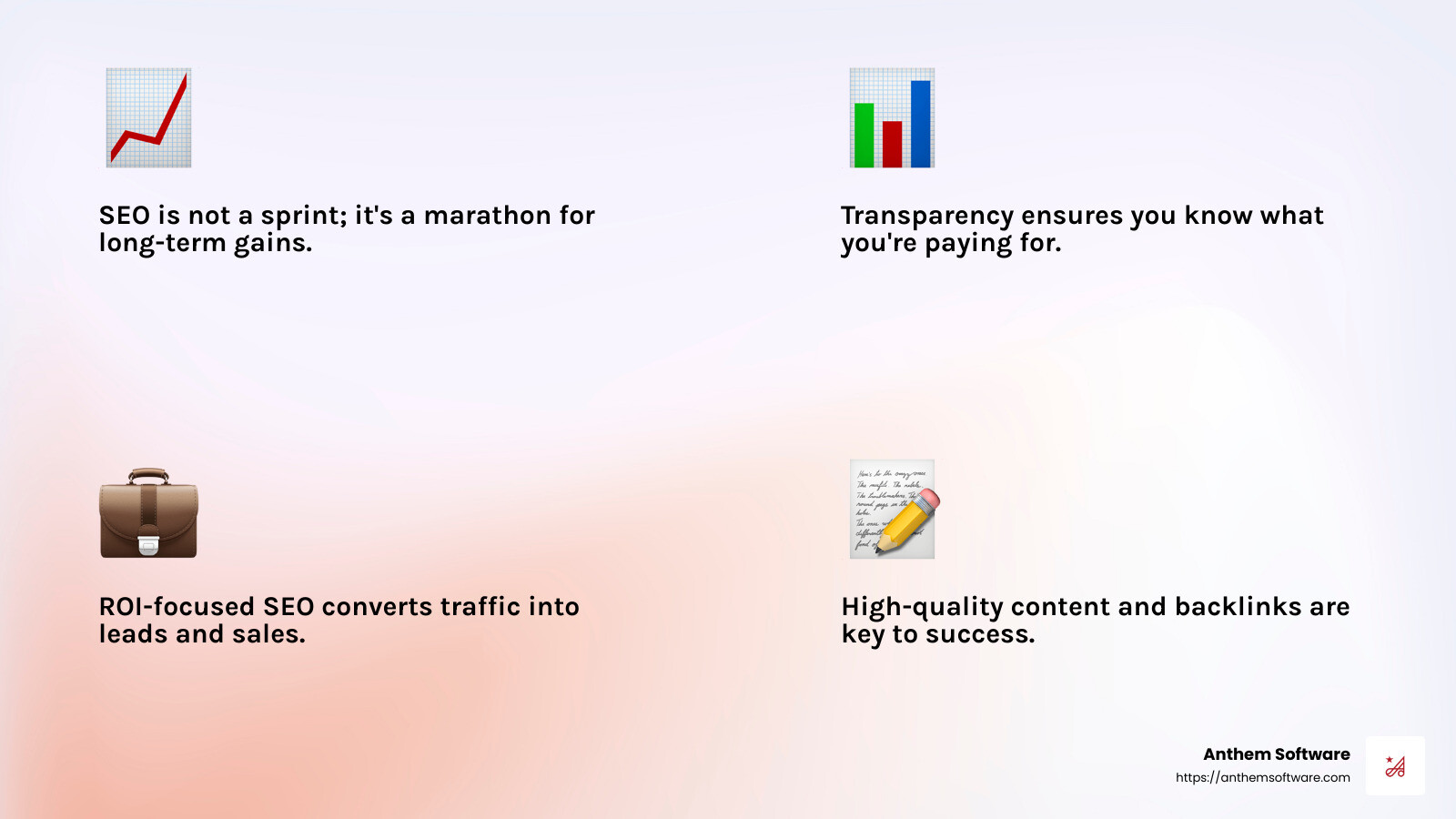 SEO Success Tip: Focusing on Long-Term Opportunities - seo consulting services uk infographic 4<em>facts</em>emoji_light-gradient