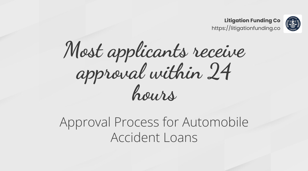 Most applicants receive approval within 24 hours - automobile accident loans infographic simple-stat-landscape-light