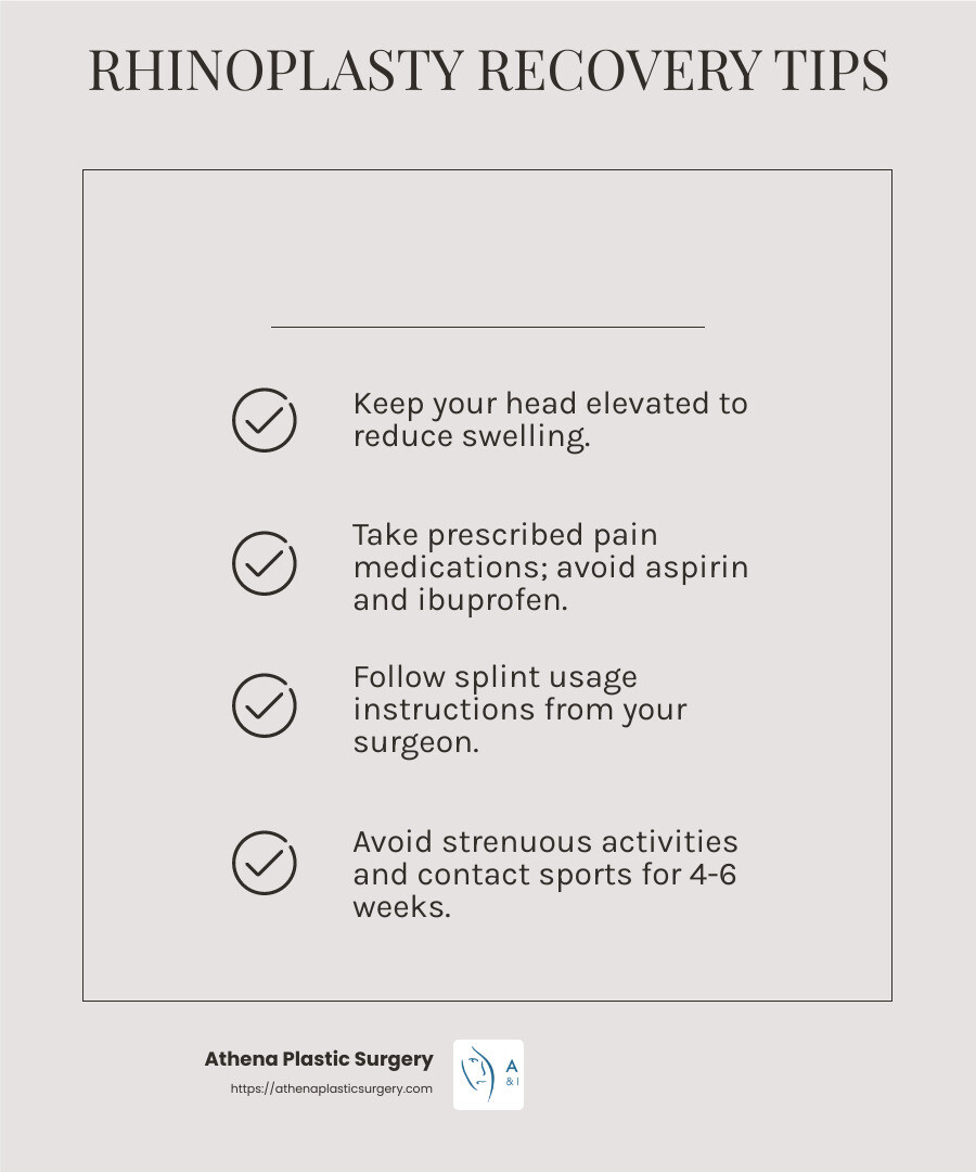 Rhinoplasty recovery timeline - rhinoplasty infographic checklist-light-beige