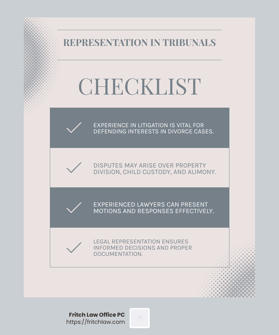 La experiencia judicial de un abogado es crucial para defender tus intereses en el tribunal - abogados de divorcio en indianapolis infographic checklist-light-blue-grey