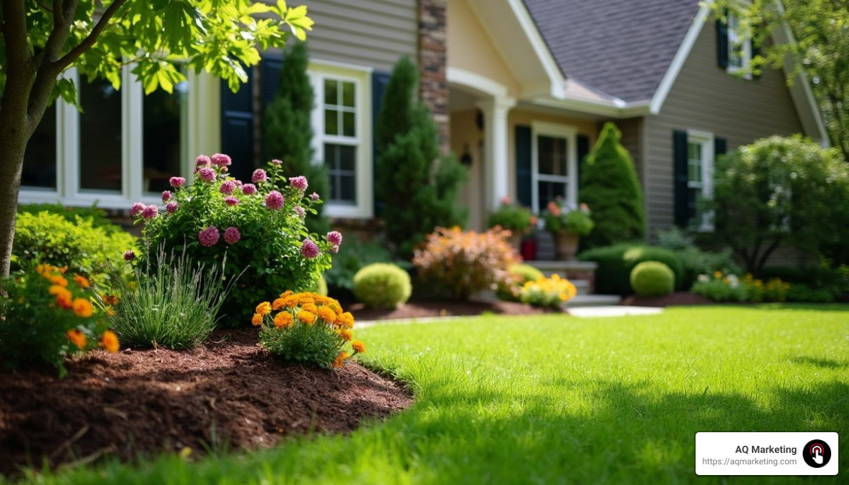 Before and After Lawn Care Change - lawn care facebook post ideas