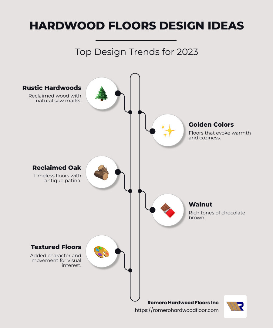 Hardwood Flooring Trends Overview - Hardwood floors design ideas infographic infographic-line-5-steps-neat_beige