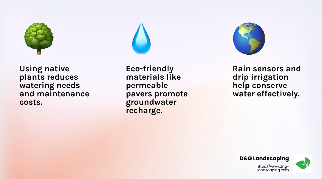 Sustainable Landscaping Practices - commercial property landscaping infographic 3_facts_emoji_light-gradient