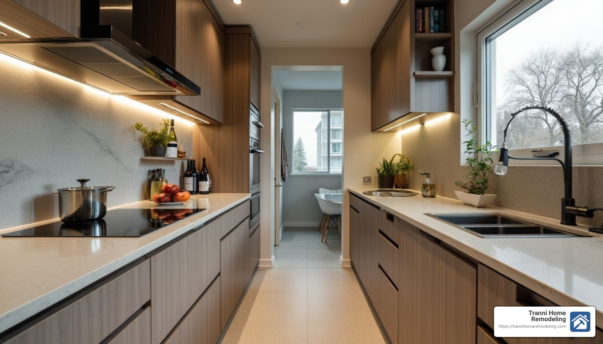 Galley Kitchen Layout - kitchen cabinet designs