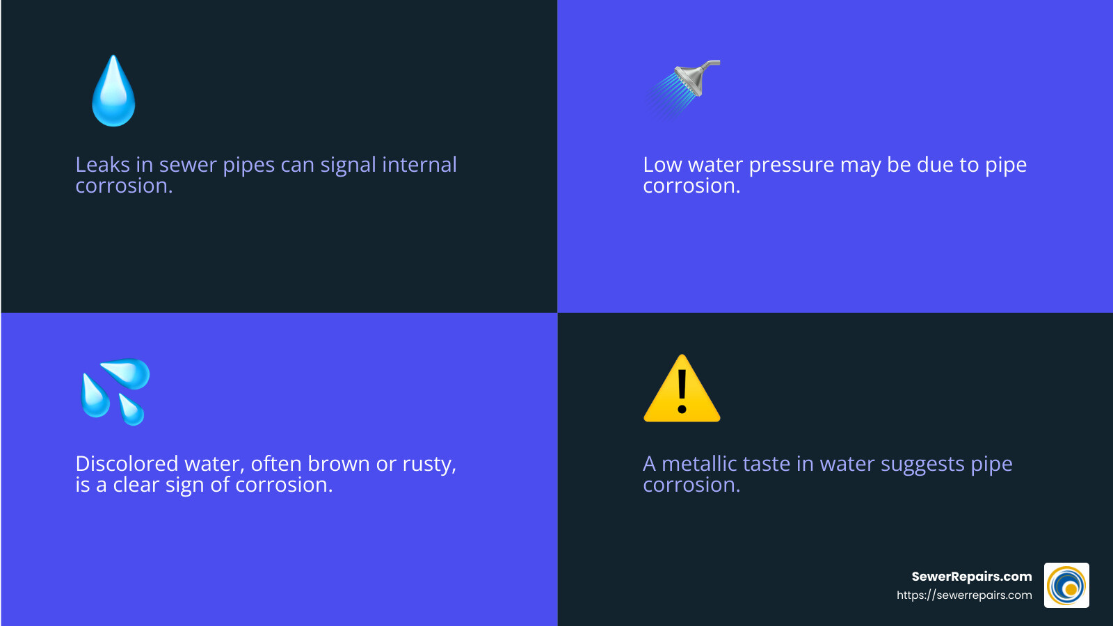 Regular inspections and choosing corrosion-resistant materials are key to preventing sewer pipe corrosion. - pipe corrosion sewer infographic 4<em>facts</em>emoji_blue