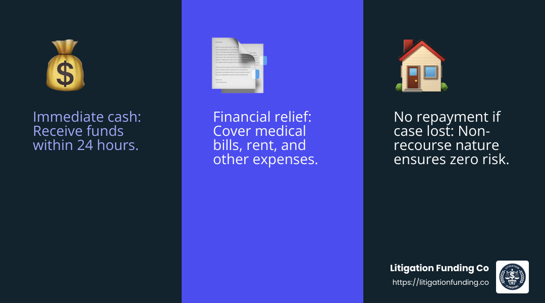 No repayment if case lost - loan while waiting on settlement infographic 3<em>facts</em>emoji_blue No repayment if case lost - loan while waiting on settlement infographic 3<em>facts</em>emoji_blue
