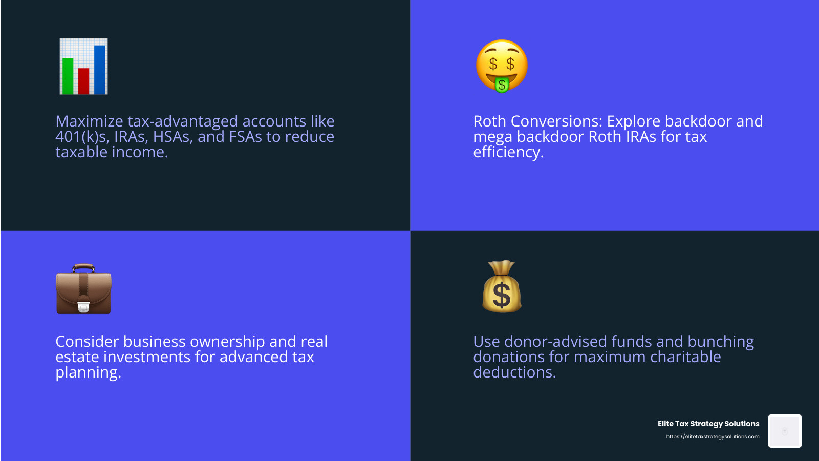 Proactive tax planning is essential for high-salaried employees. - tax planning for high salaried employees infographic 4_facts_emoji_blue
