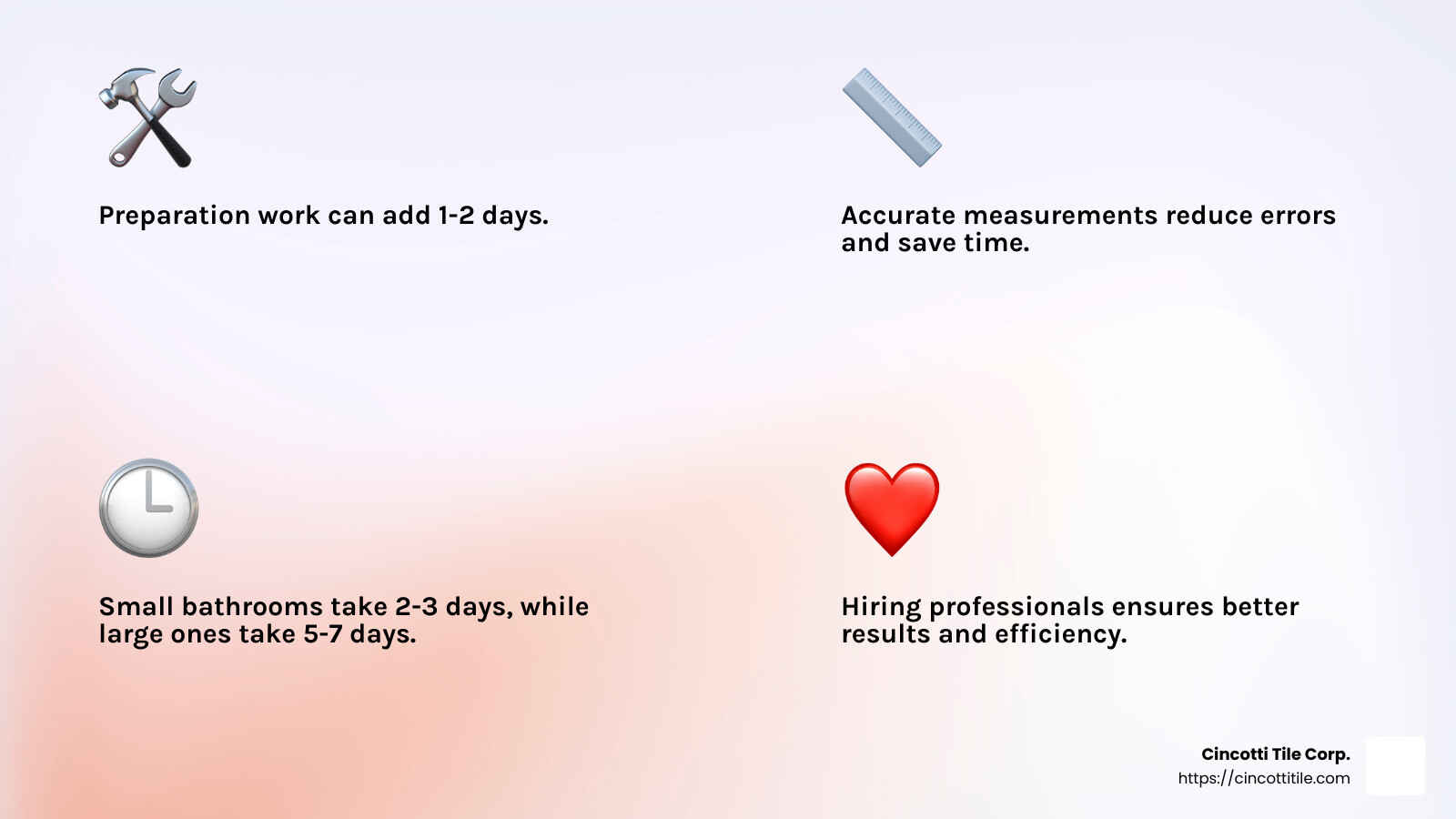Cost and Time Efficiency - bathroom tile installation lexington ma infographic 4<em>facts</em>emoji_light-gradient Cost and Time Efficiency - bathroom tile installation lexington ma infographic 4<em>facts</em>emoji_light-gradient