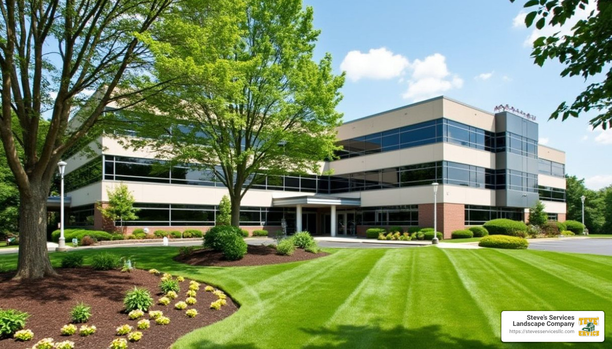 Beautifully landscaped commercial property - commercial landscaping woburn ma