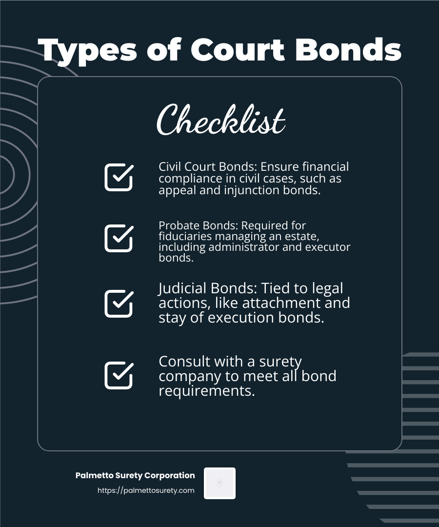 Navigating court bond requirements: a comprehensive list 3 Credit status and financial standing - what are the requirements to obtain court bonds infographic checklist-dark-blue
