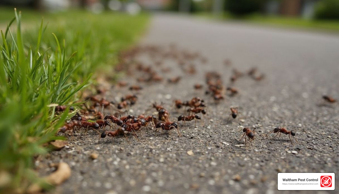 Common nesting sites - pavement ant infestation