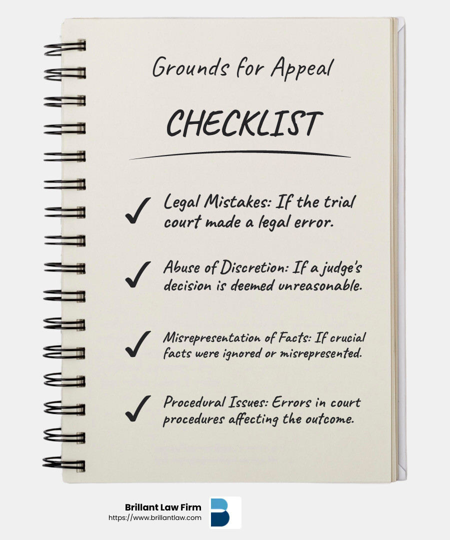 Strict Deadlines - family law appellate attorney near me infographic checklist-notebook