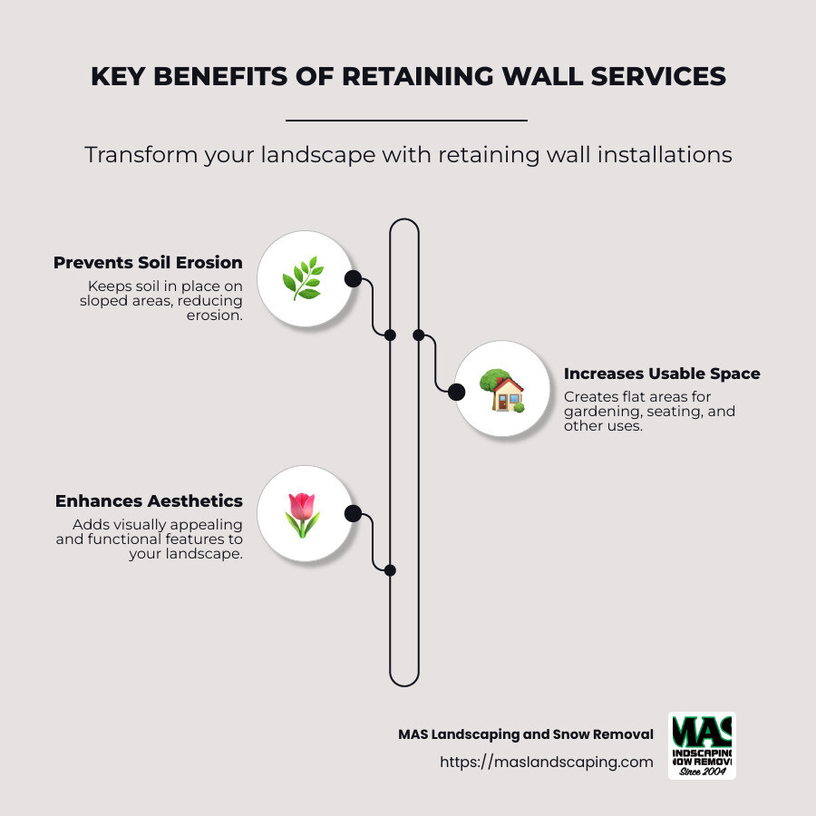 retaining wall benefits infographic - Retaining wall services infographic infographic-line-3-steps-neat_beige