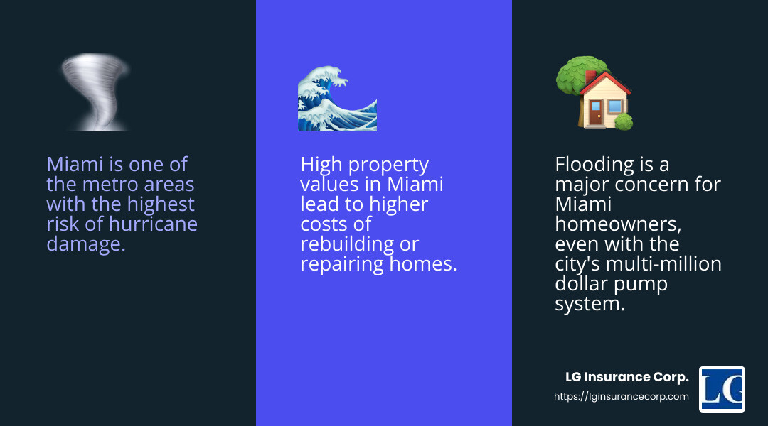 Flooding Costs - house insurance in miami infographic 3_facts_emoji_blue