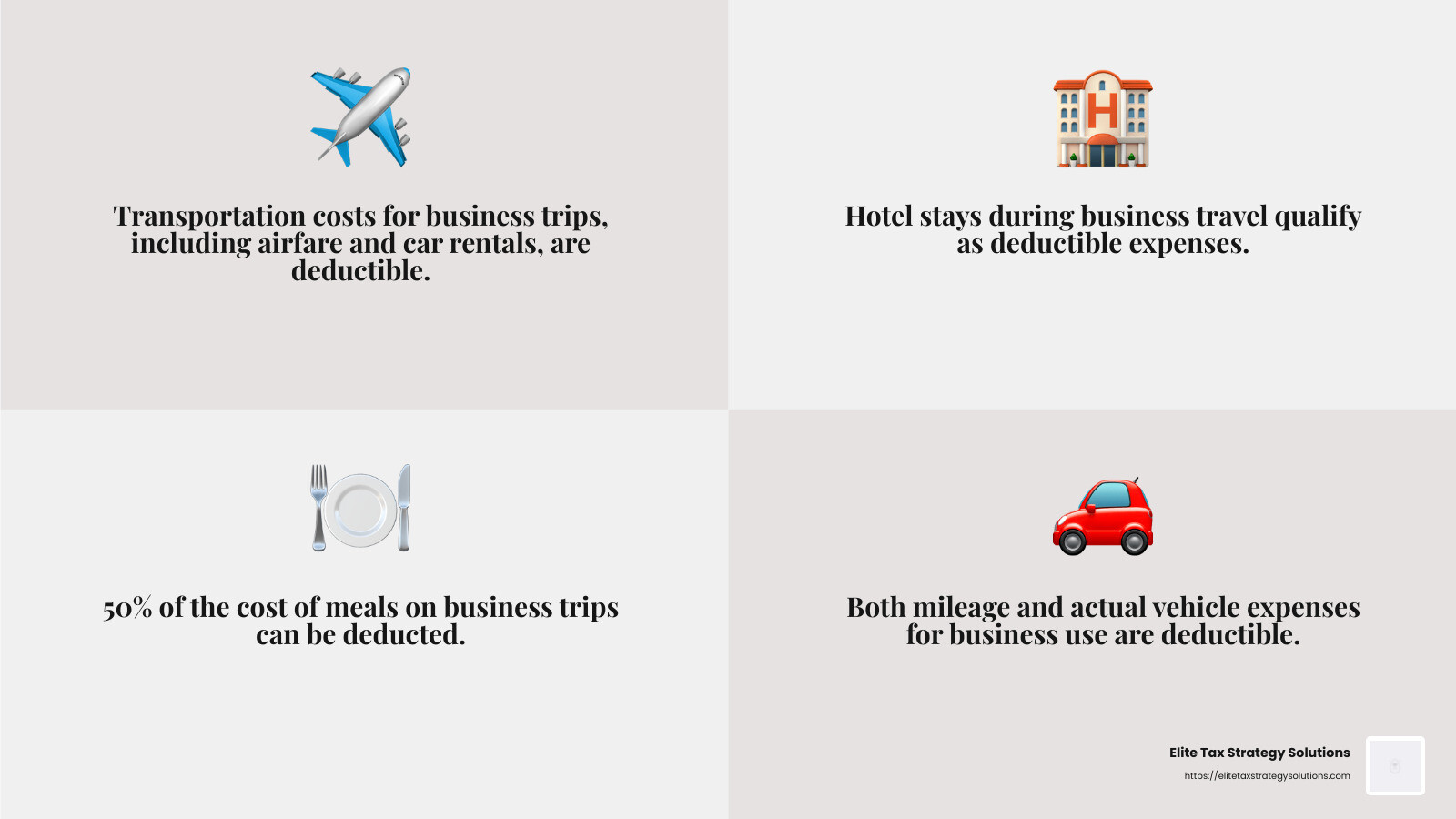 Tracking vehicle expenses for business use - tax planning for consultants infographic 4_facts_emoji_grey