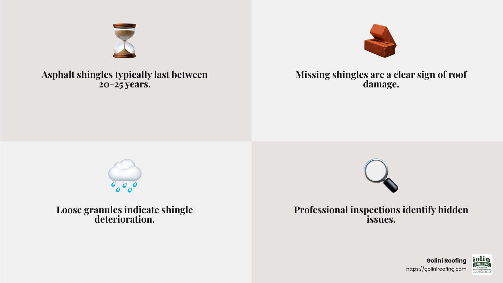 Professional roof inspection - local roofers near me infographic 4_facts_emoji_grey