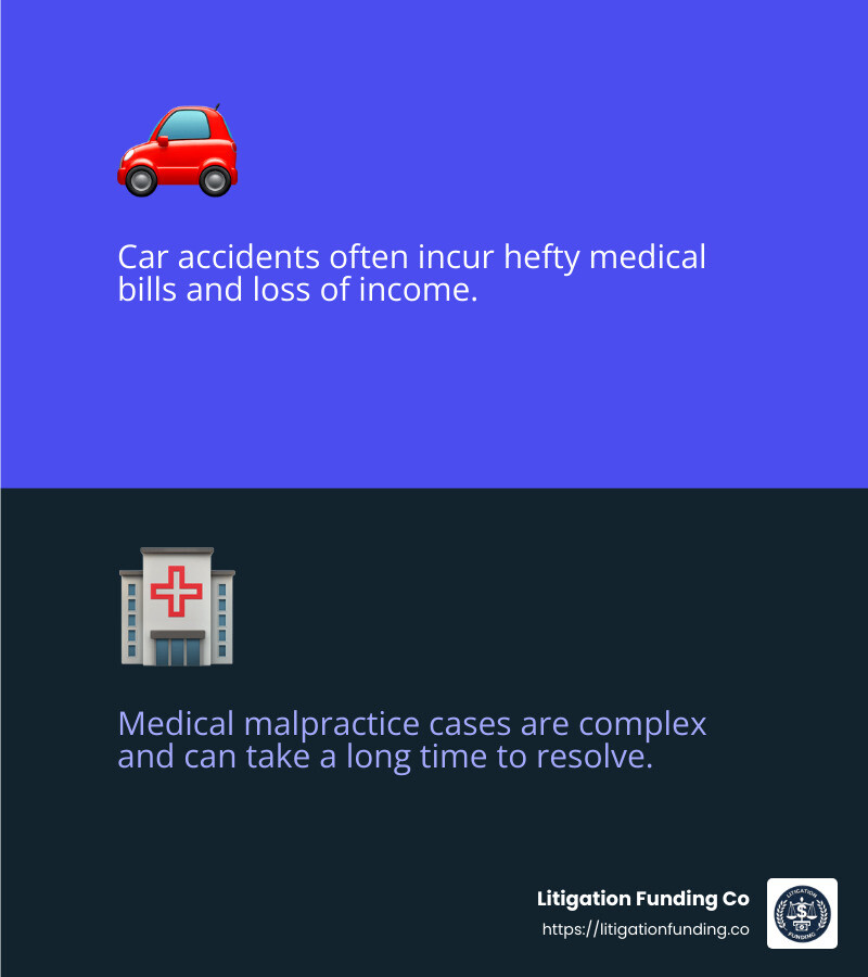 Personal injury cases often involve significant financial strain, but loans can help ease the burden. - personal injury case loans infographic 2_facts_emoji_blue