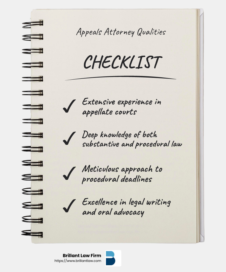 Importance of Deadlines in Appeals - Appeals court attorney infographic checklist-notebook
