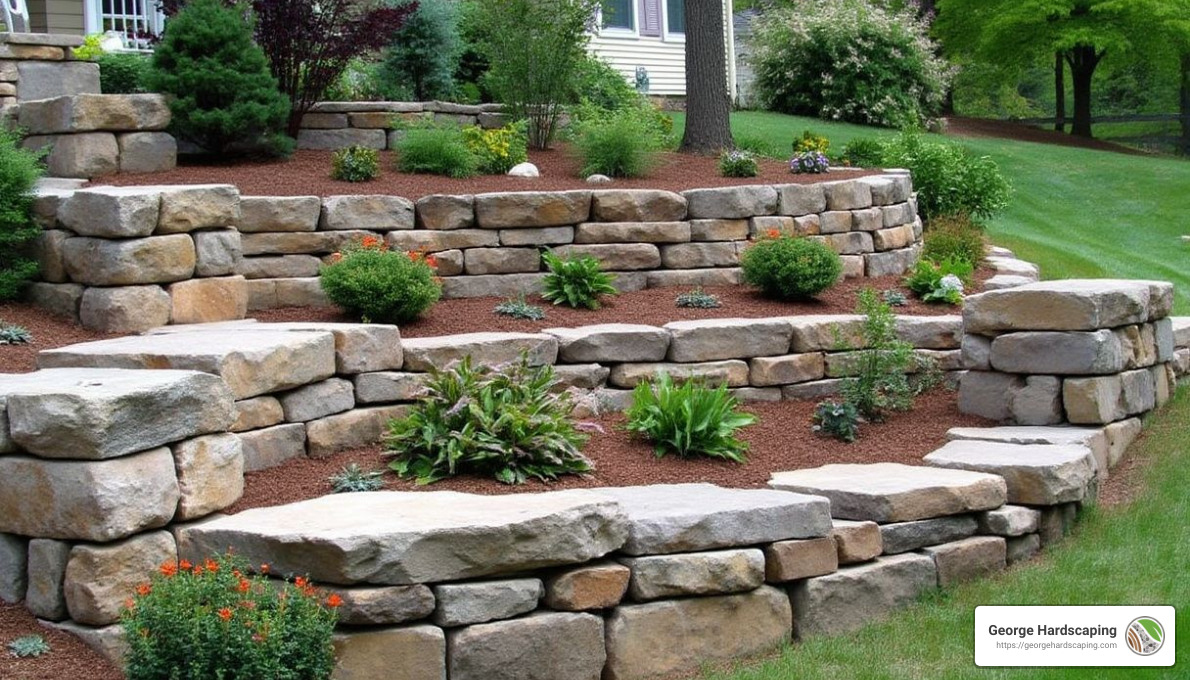 Retaining Wall by George Hardscaping - hardscape design services