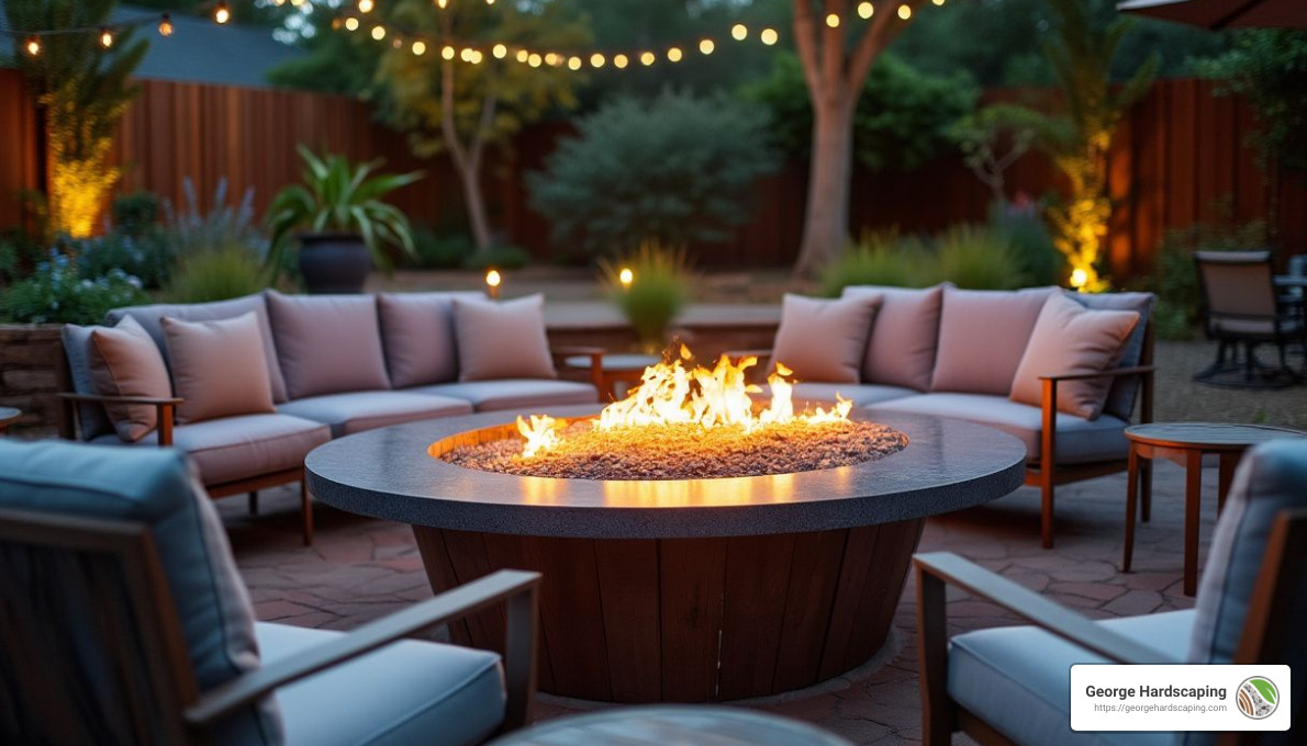 Custom Firepit by George Hardscaping - hardscape design services