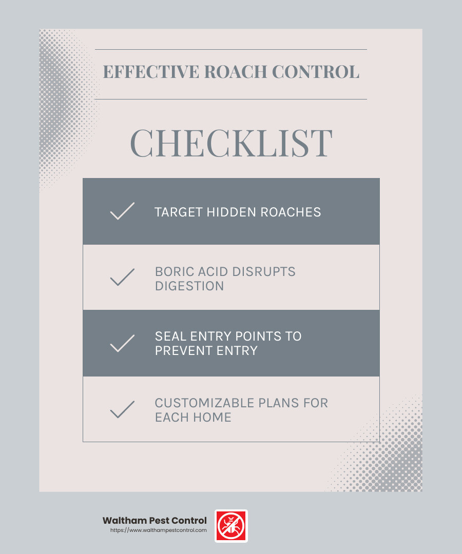 Cockroach Infestation Control - roach exterminators near me infographic checklist-light-blue-grey